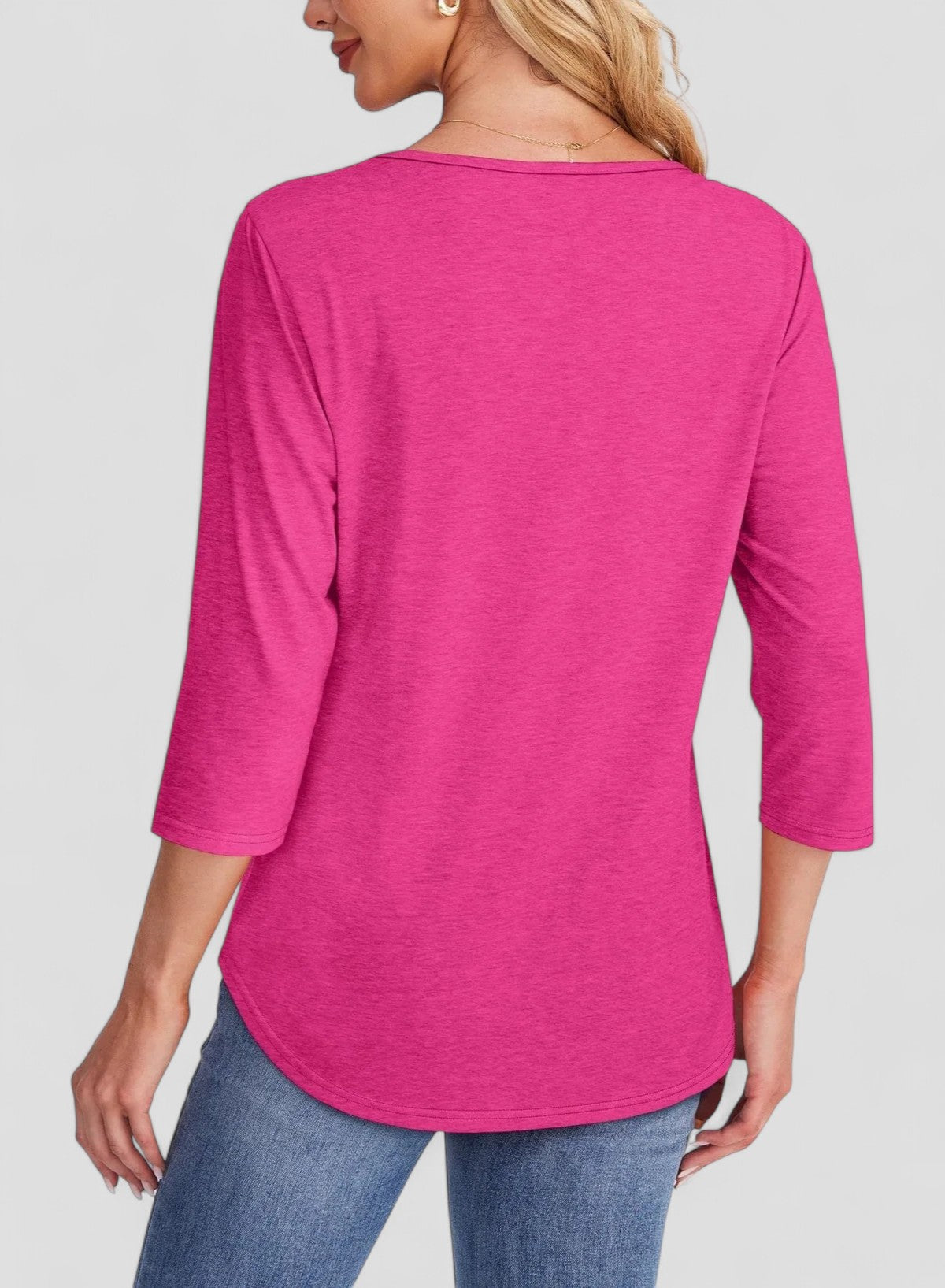 Evita™ - Pleated 3/4 Sleeve Top