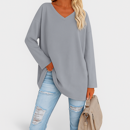 Zuri™ - Women V-Neck Knit Top | Effortless Comfort