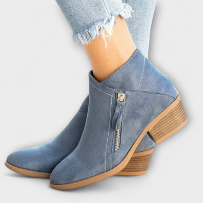 Larisa™ – Suede Boots with Block Heel