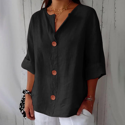 Clara™ - Casual Linen Blouse