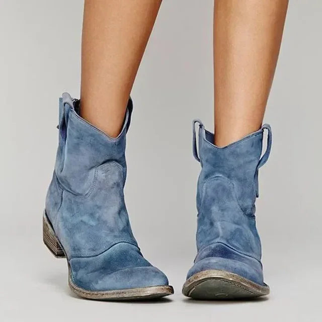 Rosalie™ - Vintage Cowboy Ankle Boots