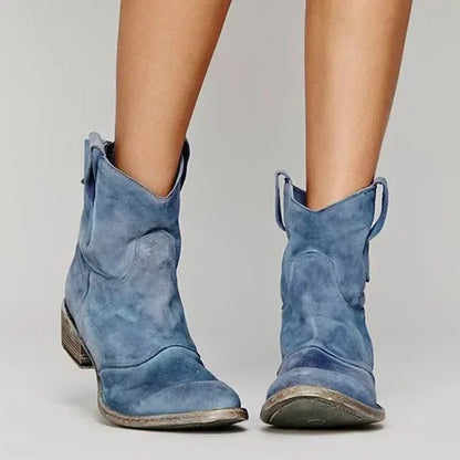 Rosalie™ - Vintage Cowboy Ankle Boots