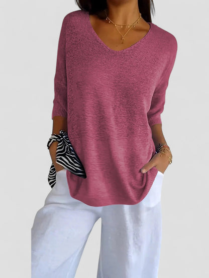 Aurea™ - V-Neck Knit Top