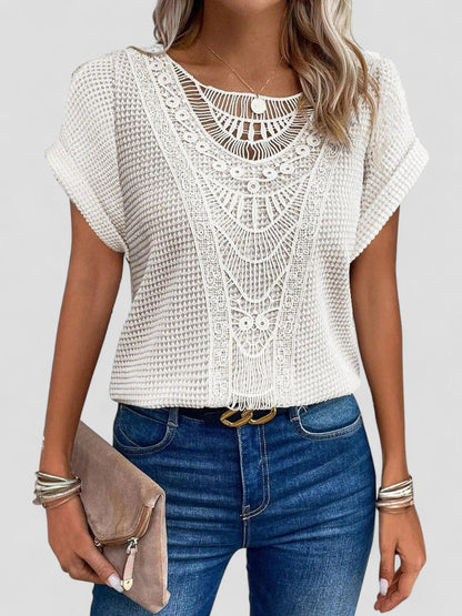 Solara™ - LACE T-SHIRT WITH SHORT SLEEVES