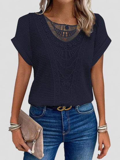 Solara™ - LACE T-SHIRT WITH SHORT SLEEVES